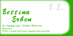 bettina erben business card